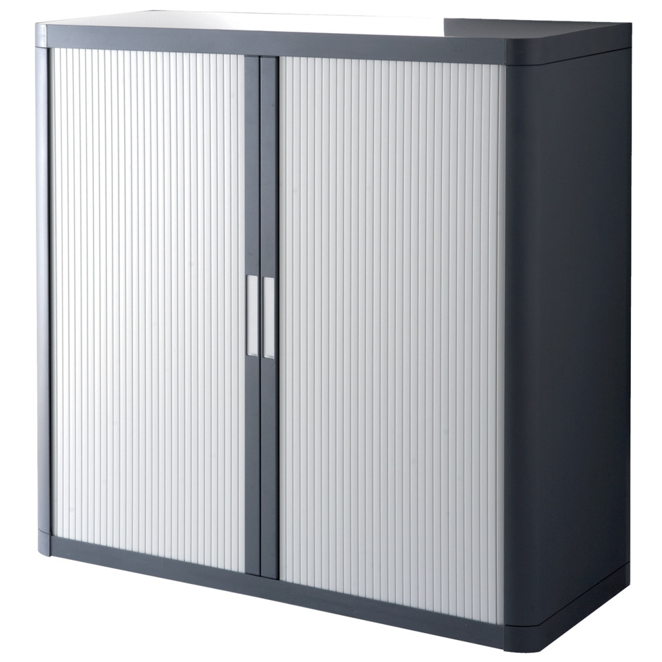Rollladenschrank easyOffice 1-Meter Schrank, anthrazit/grau