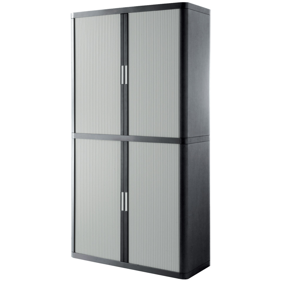 Rollladenschrank easyOffice 2-Meter Schrank, anthrazit/grau
