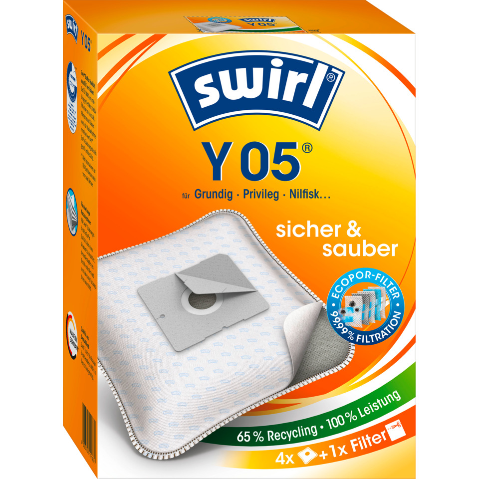 Y 05 MicroPor® Plus Staubsaugerbeutel 4 Stück