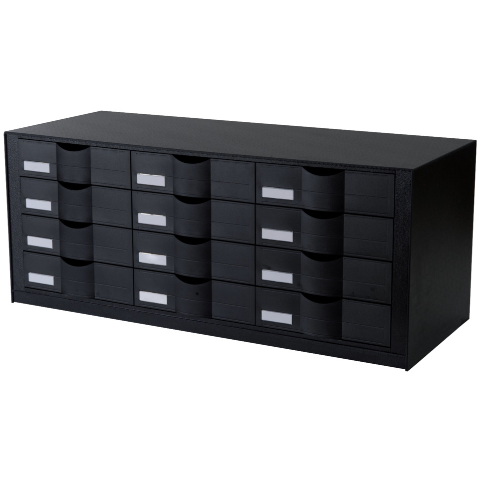 Schubladenelement für Rollladenschrank easyOffice schwarz