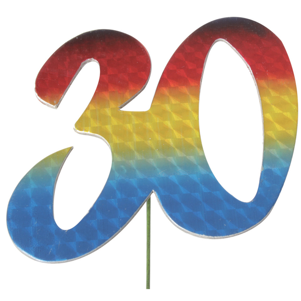 Jubiläumszahl 30 bunt