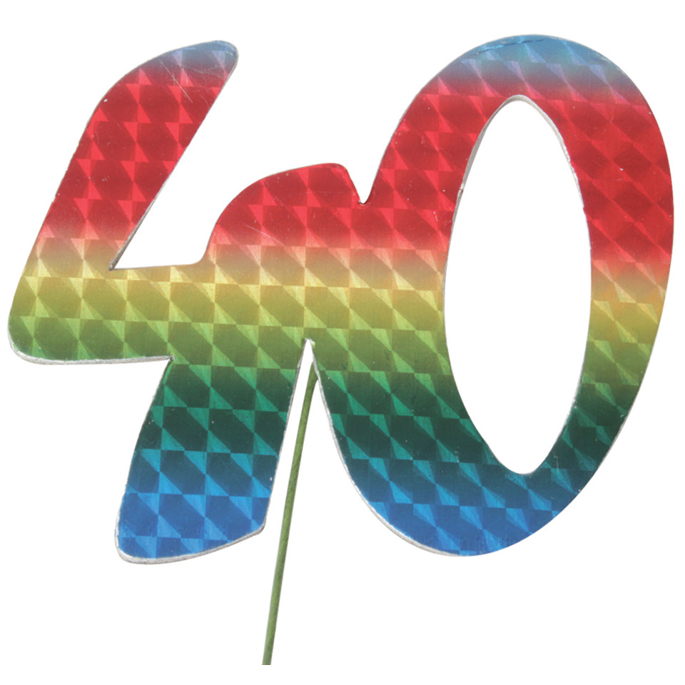 Jubiläumszahl 40 bunt