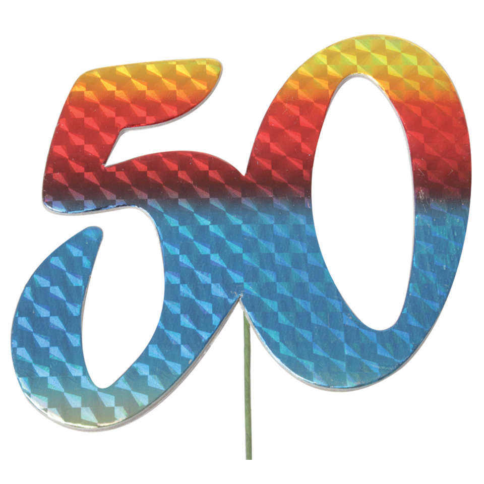 Jubiläumszahl 50 bunt