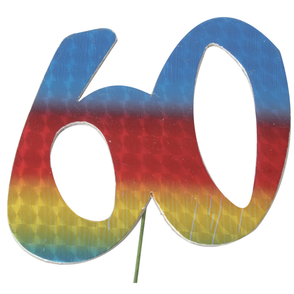 Jubiläumszahl 60 bunt