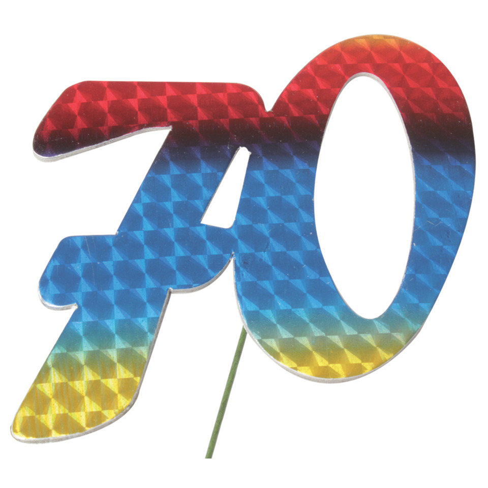 Jubiläumszahl 70 bunt