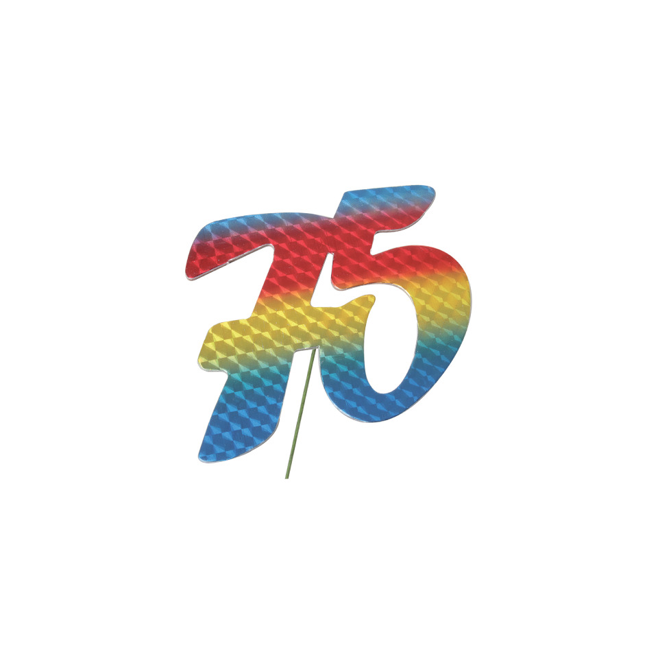 Jubiläumszahl 75 bunt