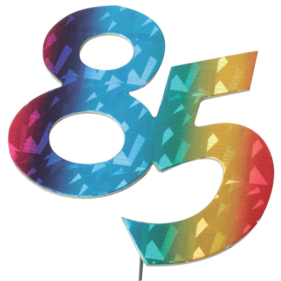 Jubiläumszahl 85 bunt