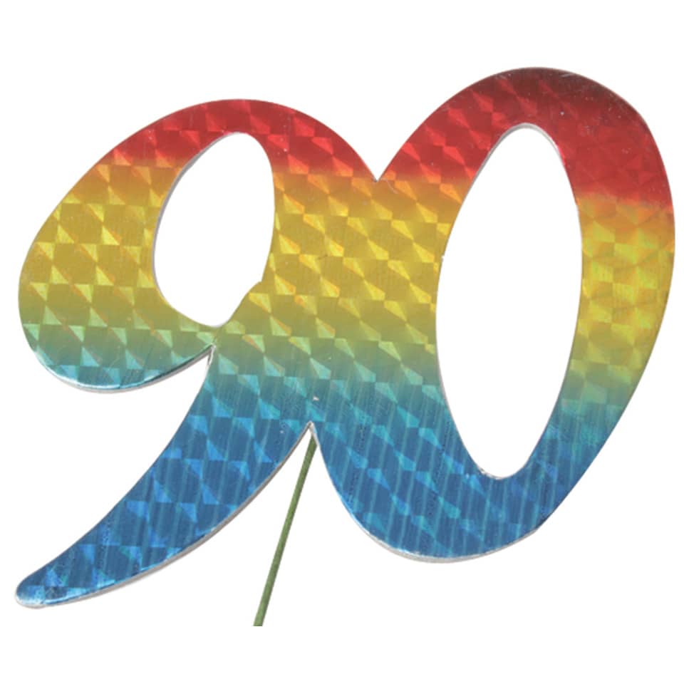 Jubiläumszahl 90 bunt