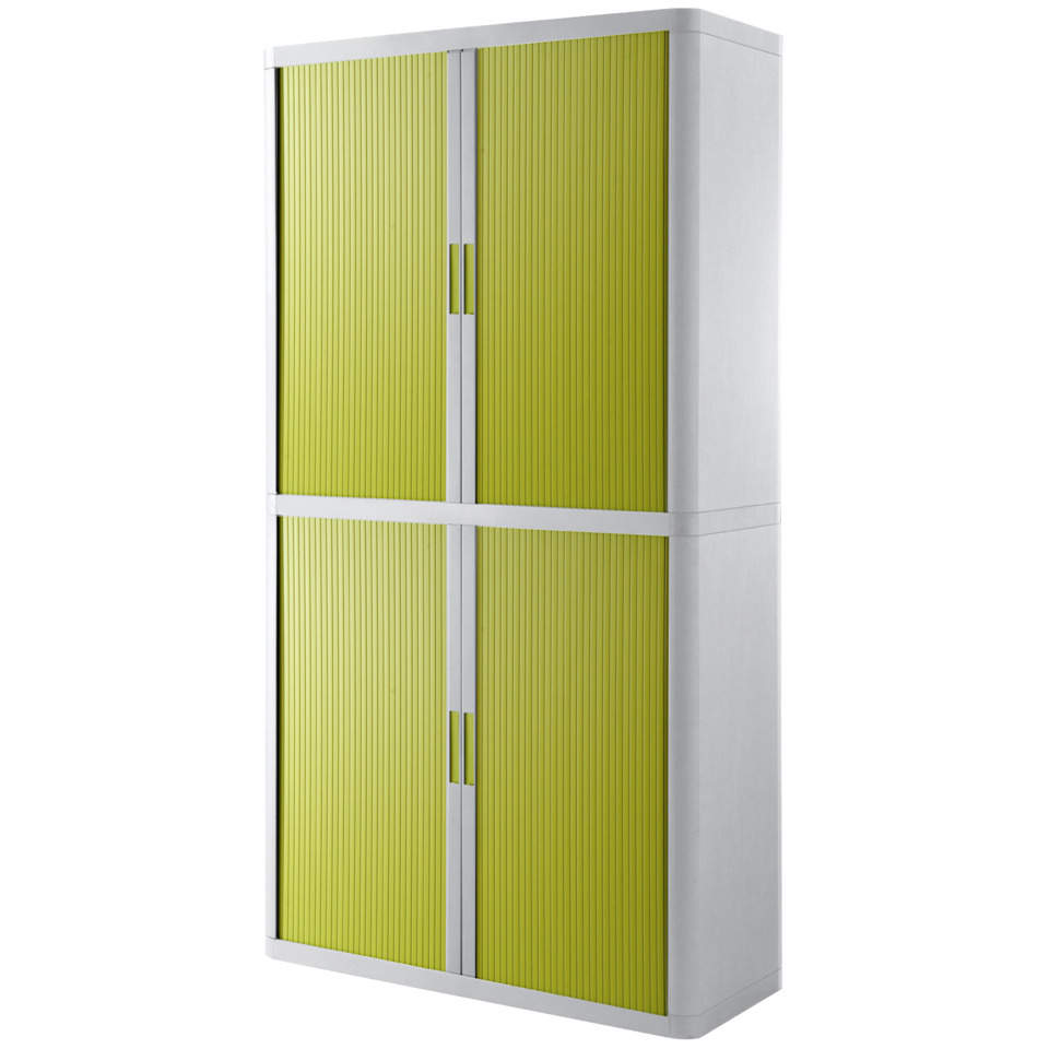 Rollladenschrank easyOffice 2-Meter Schrank, weiß/grün