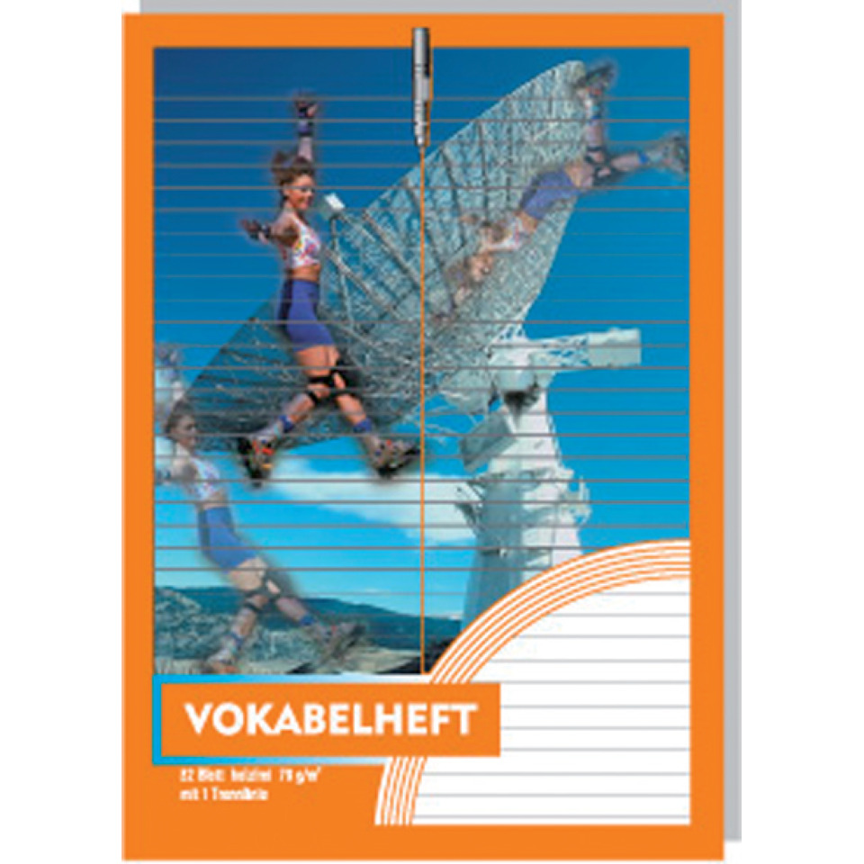 Vokabelheft - A4, 32 Blatt, 1 Trennlinie