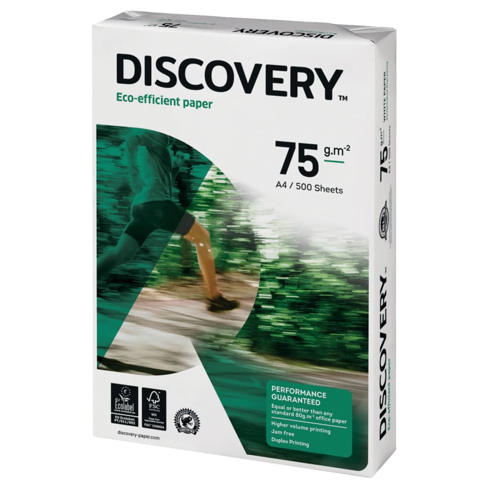 Kopierpapier Discovery - A4, holzfrei, 75 g/qm, weiß, 500 Blatt