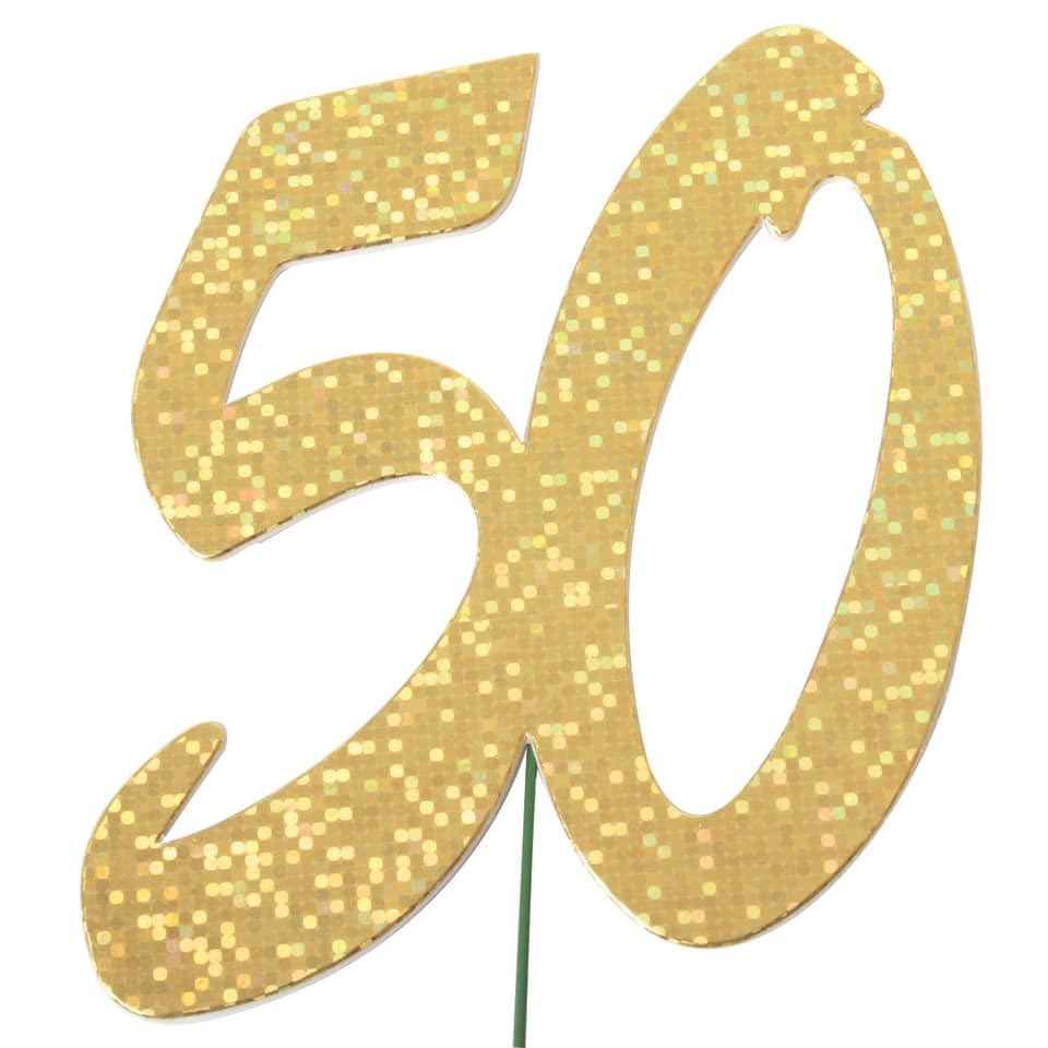Jubiläumszahl 50 gold