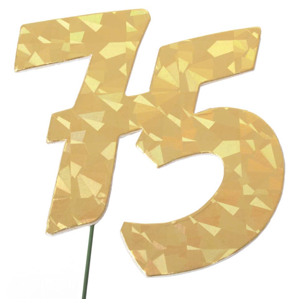 Jubiläumszahl 75 gold