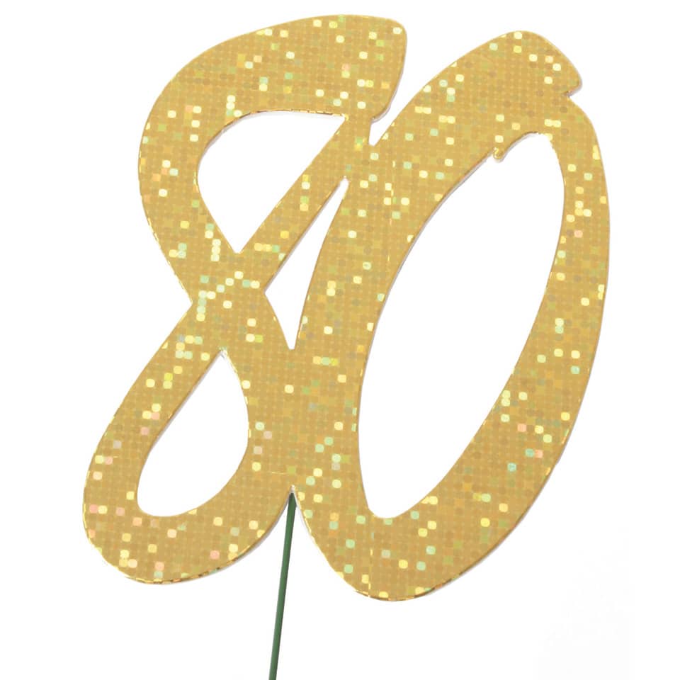 Jubiläumszahl 80 gold