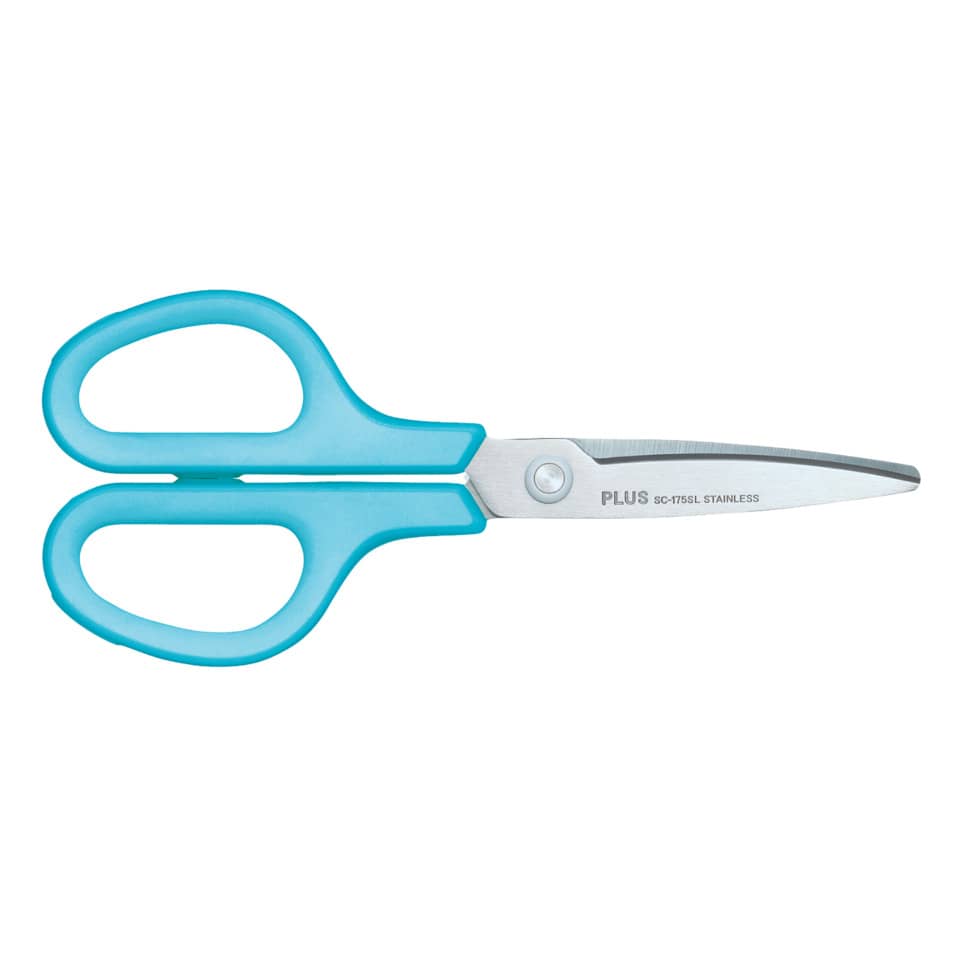 Schere Fitcut Curve Linkshänder - 17,5 cm, blau
