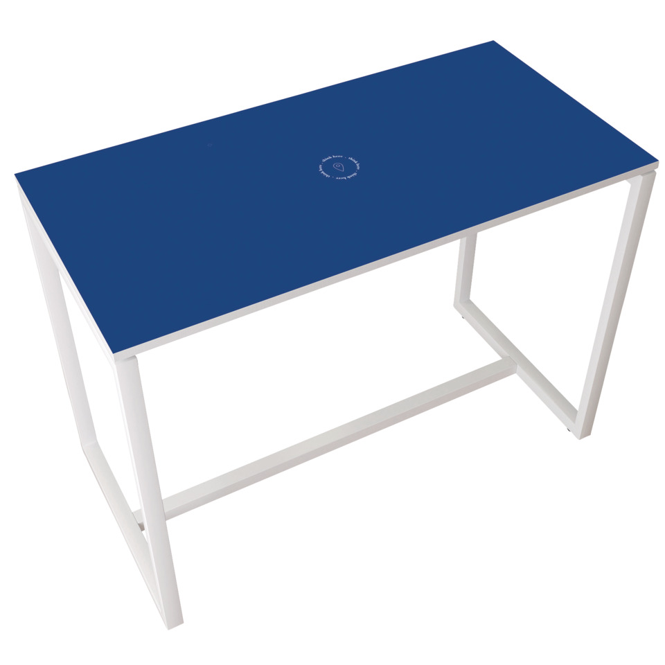 Stehtisch EasyDesk - 150 x 110 x 75 cm, weiß/blau