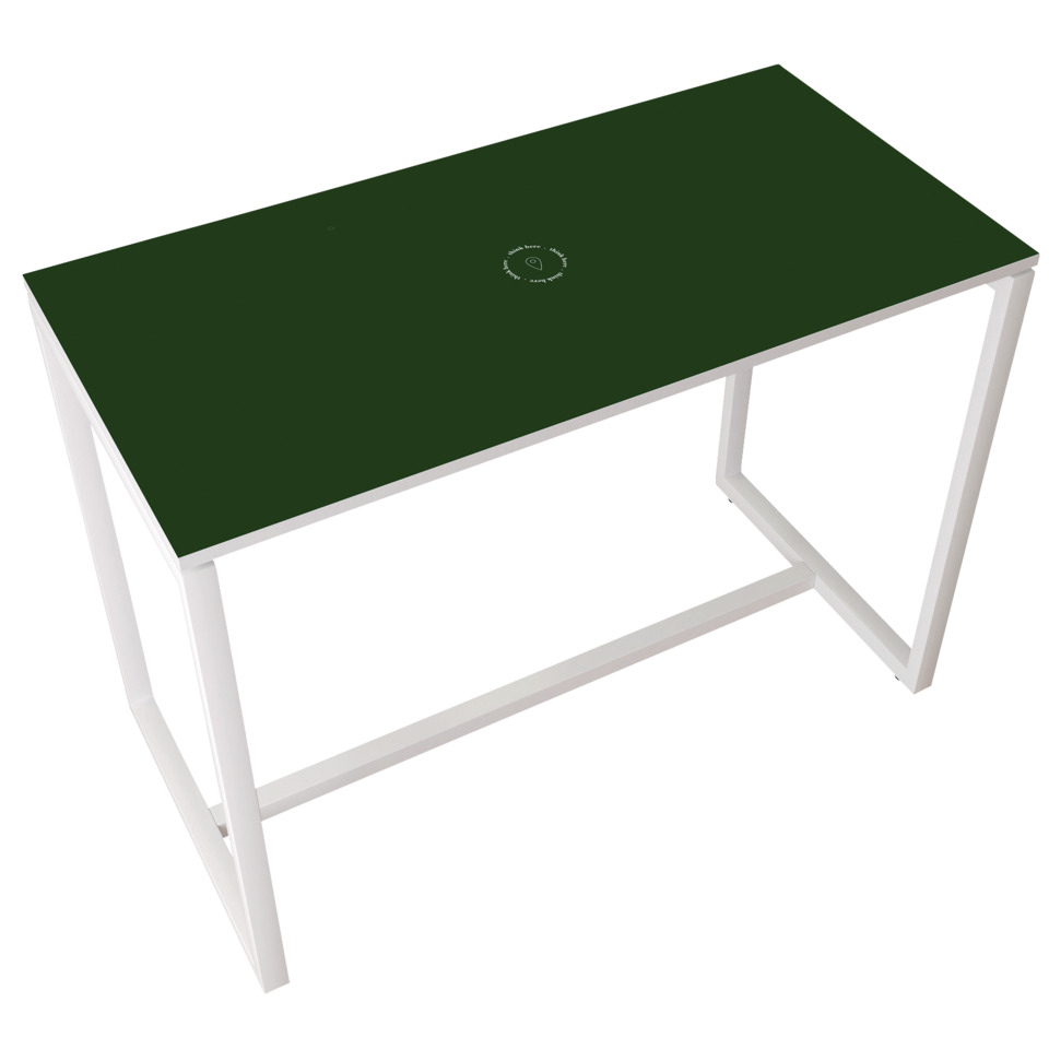 Stehtisch EasyDesk - 150 x 110 x 75 cm, weiß/grün