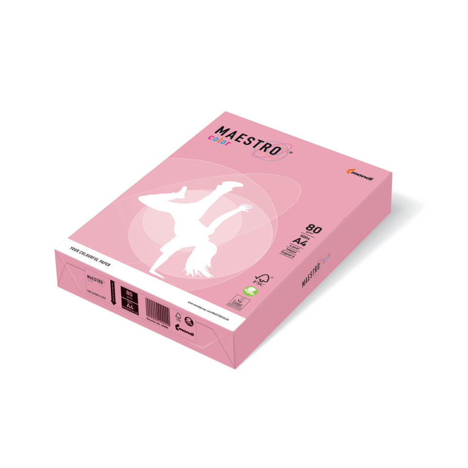 Kopierpapier MAESTRO® Color Pastell, A4, 80g/m², 500 Blatt, rosa