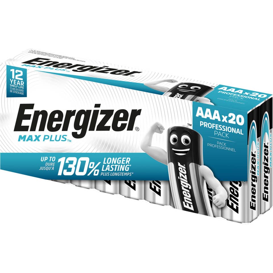 Batterie Alkali-Mangan Max Plus Industrial, LR03/AAA/Micro, 20 Stück