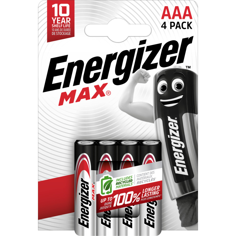 Batterie Alkali-Mangan Max, LR03/AAA/Micro, 4 Stück