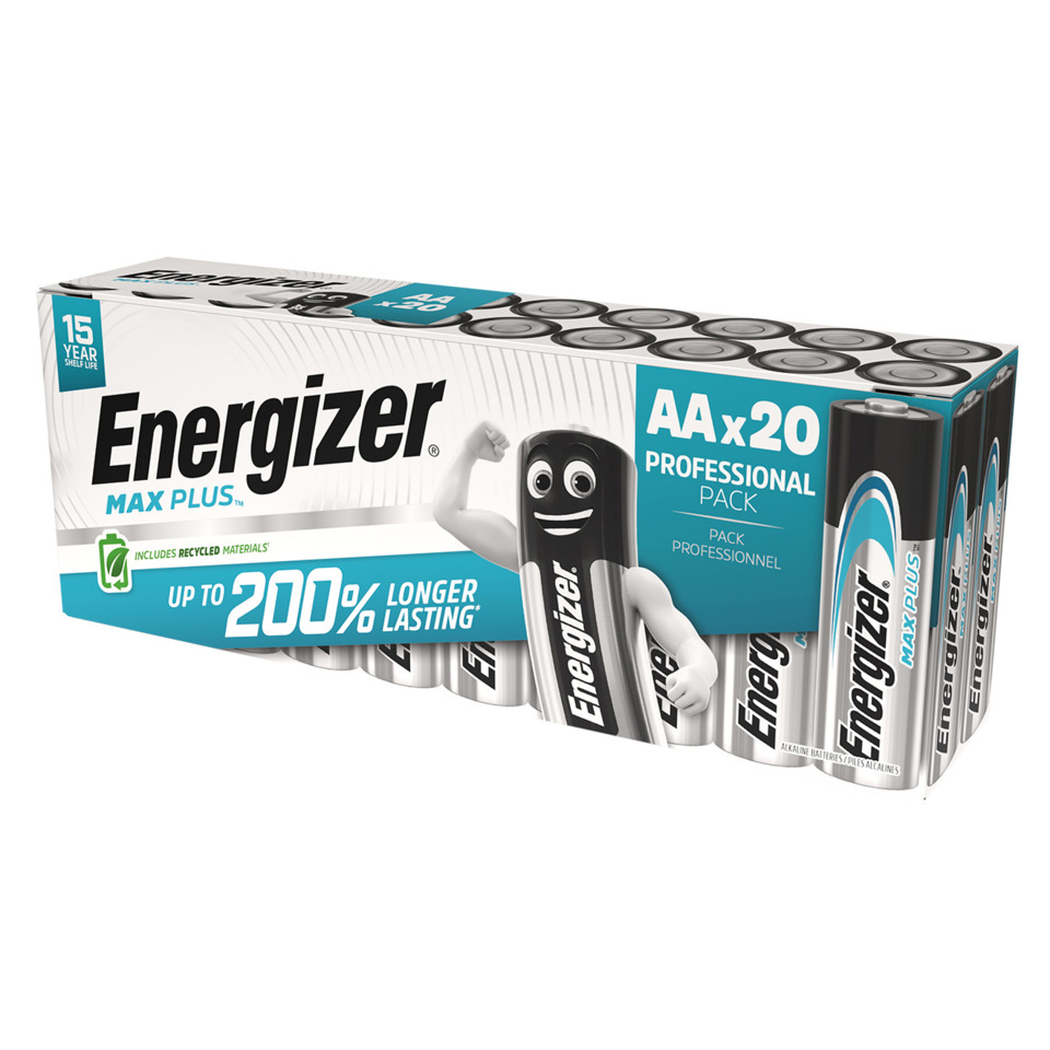 Batterie Alkali-Mangan Max Plus, LR6/AA/Mignon, 20 Stück