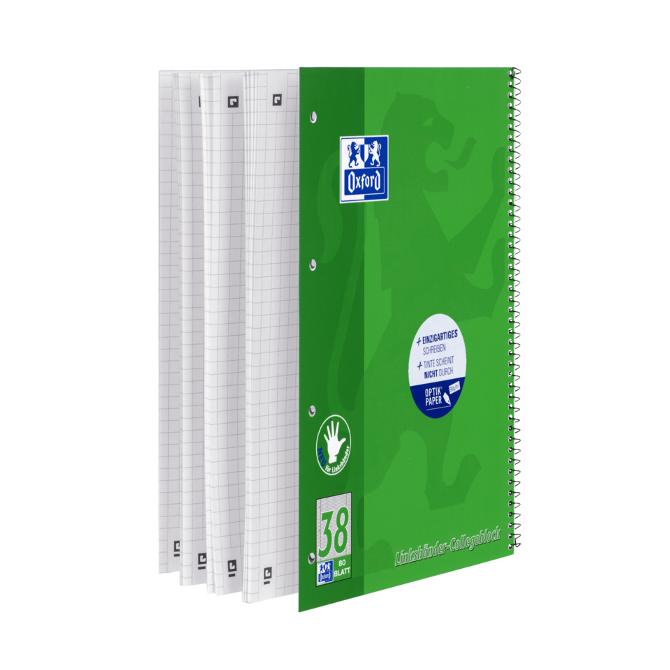 Collegeblock Lin.38 - A4+, 80 Blatt, 90 g/qm, 4-fach Lochung