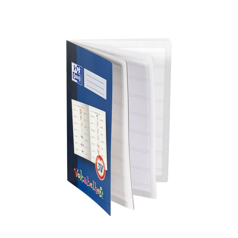 Vokabelheft - Lin3V - A4, 16 Blatt, 3-spaltig, geheftet,