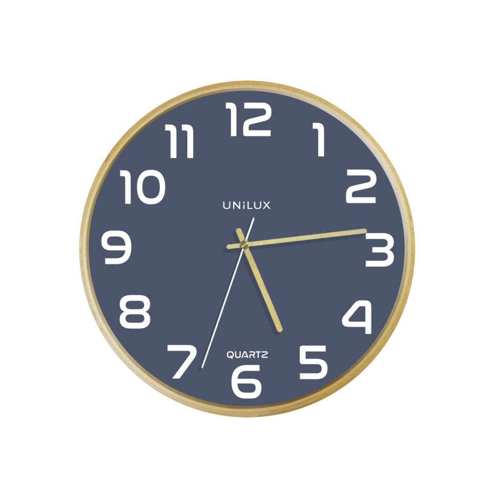 Wanduhr Baltic - Quarz Ø 31,5 cm buche-blau