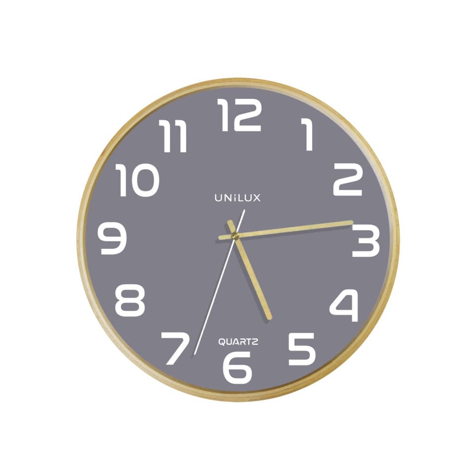 Wanduhr Baltic - Quarz Ø31,5 cm buche-grau