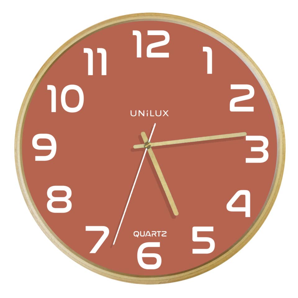 Wanduhr Baltic - Quarz Ø 31,5 cm buche-rosa