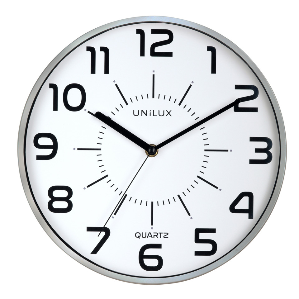 Wanduhr POP metallgrau leise schleichende Zeiger Ø 30 cm