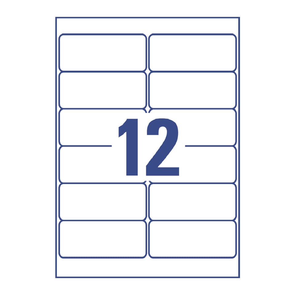 L4776REV-20 Folienetiketten - 99,1 x 42,3 mm, weiß, 240 Etiketten, ablösbar, wetterfest