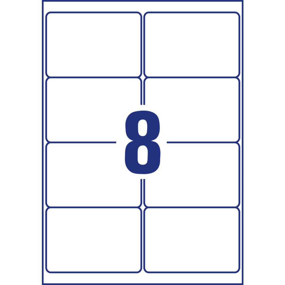 L4715REV-20 Wetterfeste Etiketten (A4, 160 Stück, ablösbar, 99,1 x 67,7 mm) 20 Blatt weiß