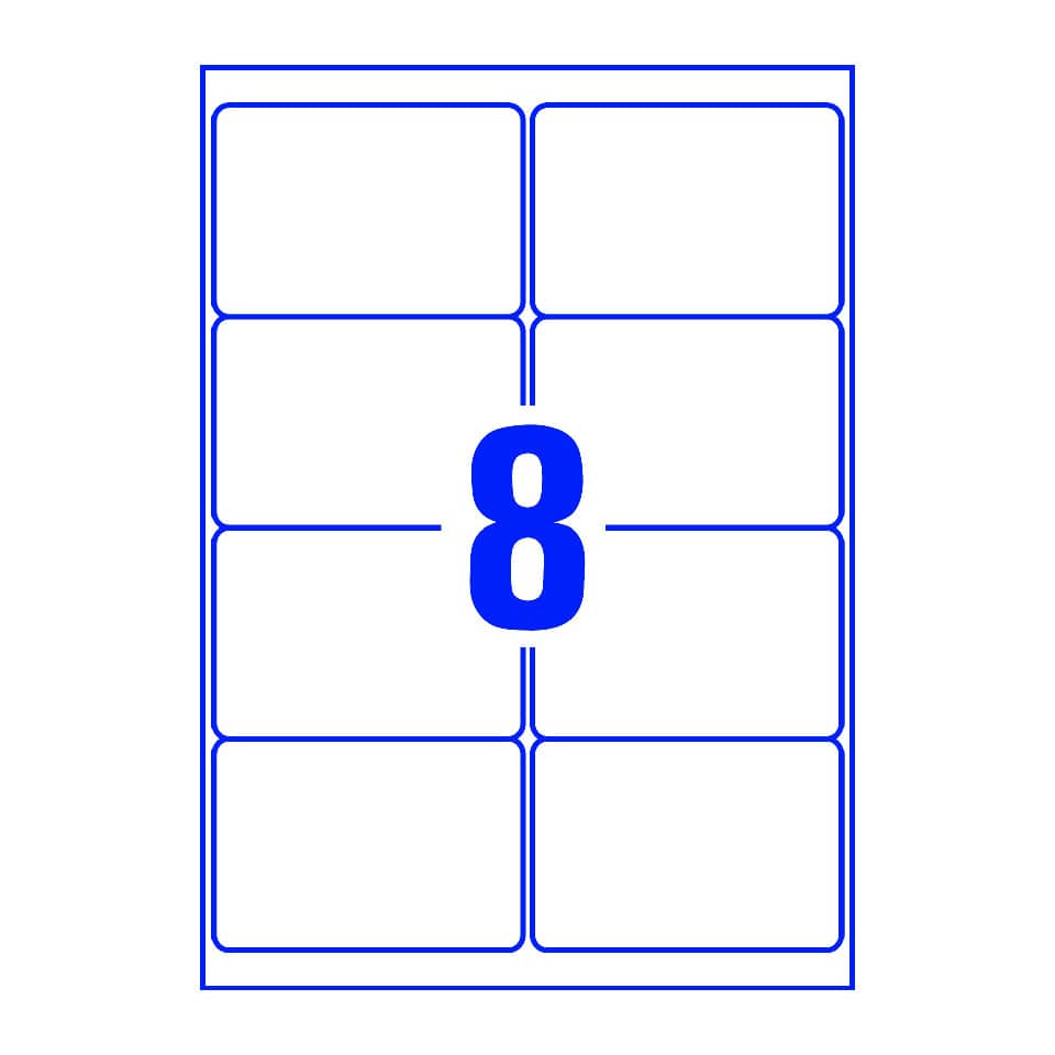 L7914-10 Ultra-Resistente Folien-Etiketten - A4, 80 Stück, 99,1 x 67,7 mm, 10 Blatt weiß