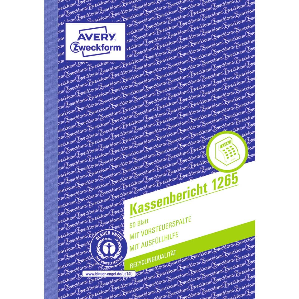 1265 Kassenbericht Recycling - A5, MP, BP, 50 Originale