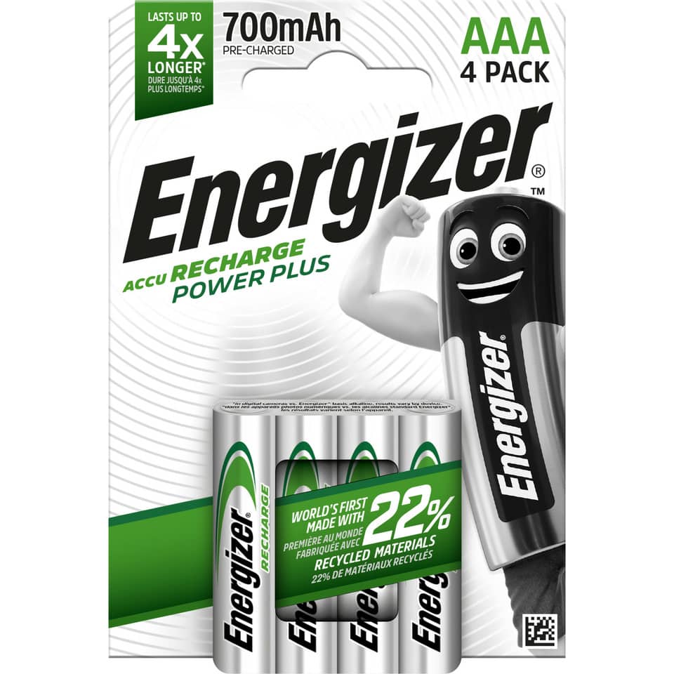 Batterie Akku Power Plus, HR03/AAA/Micro, NiMH 700mAh, 4 Stück