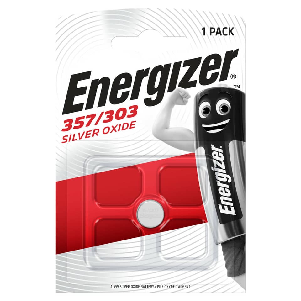 Knopfzellen-Batterie Silberoxid V357/303, 1 Stück