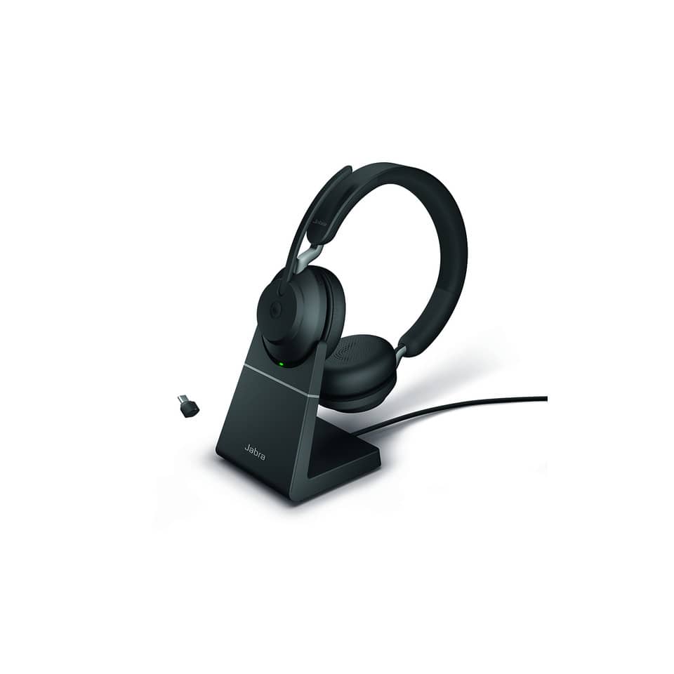 Headset Evolve2 65, Link380a MS Stereo mit Basisstation, schwarz