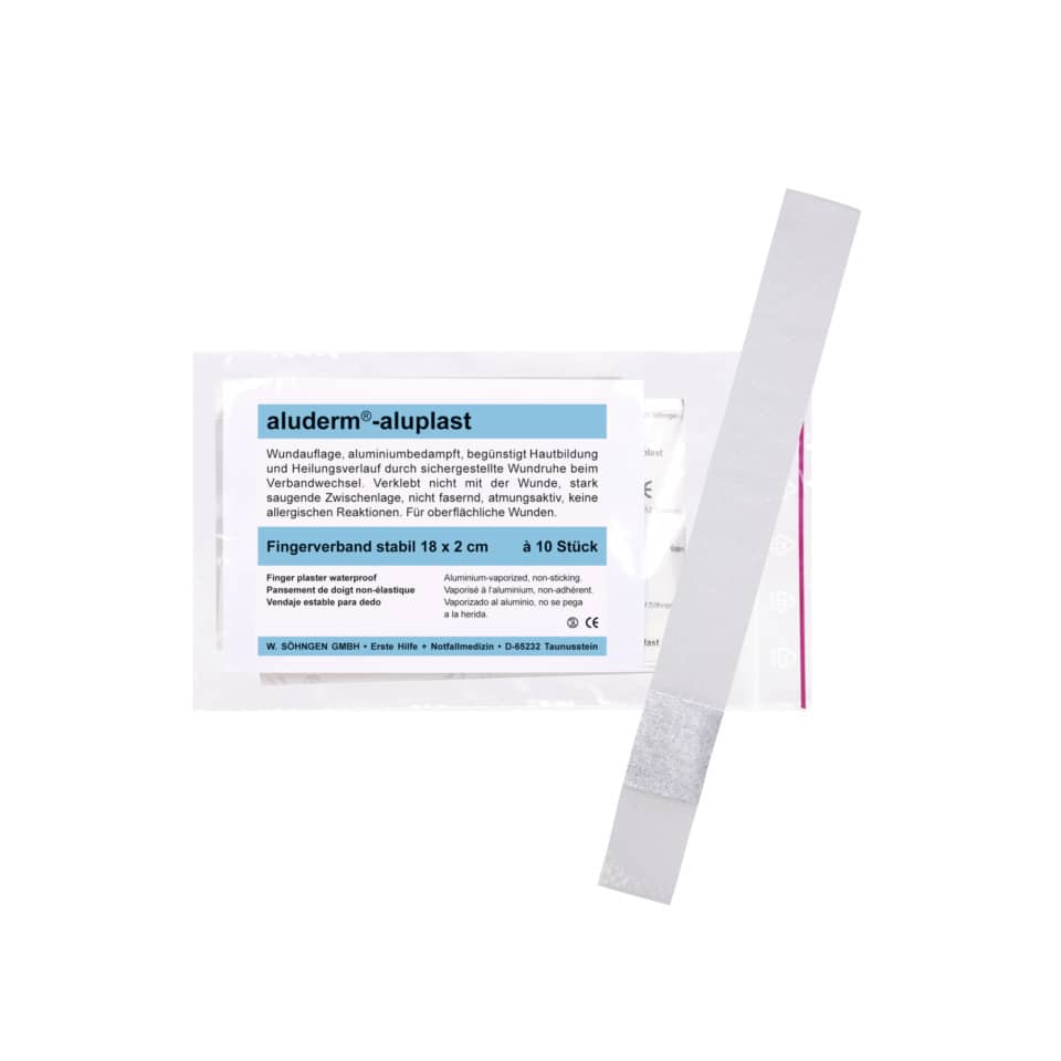 aluderm®-aluplast Fingerverband - stabil, 18 x 2 cm, 10 Stück