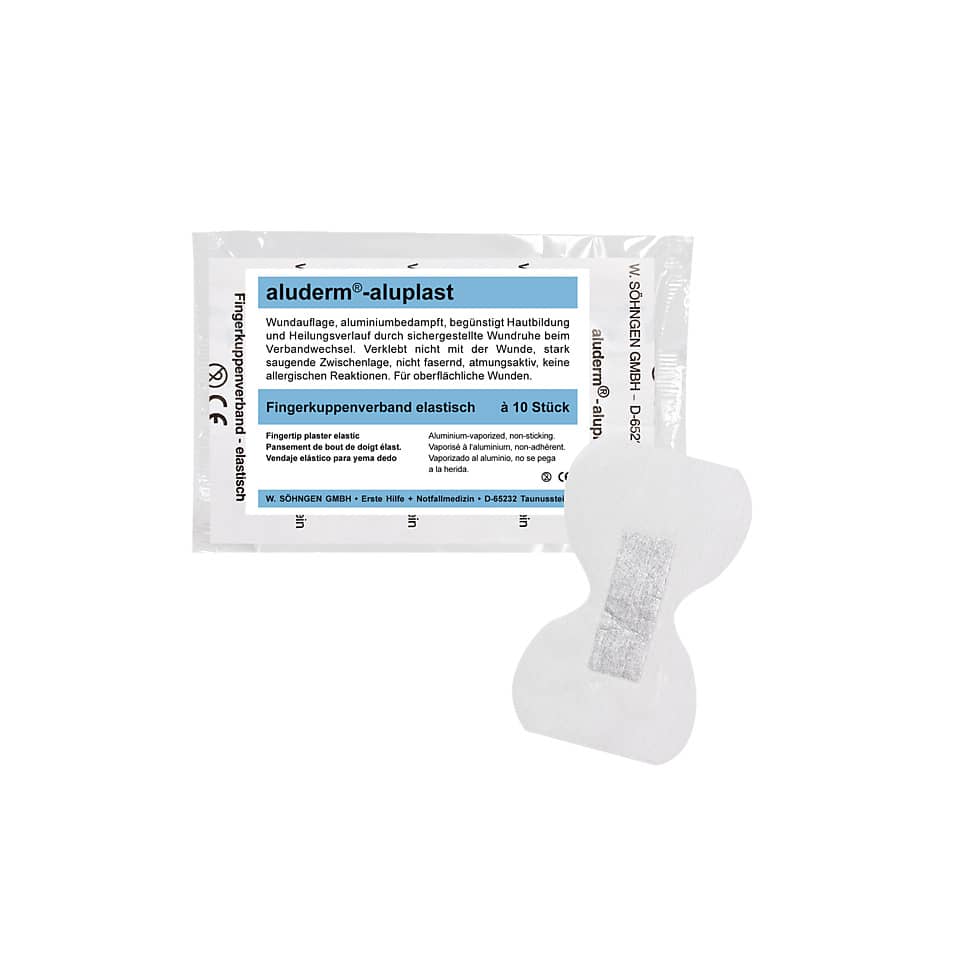 aluderm®-aluplast Fingerkuppenverband - elastisch, 4,3 x 7,2 cm, 10 Stück