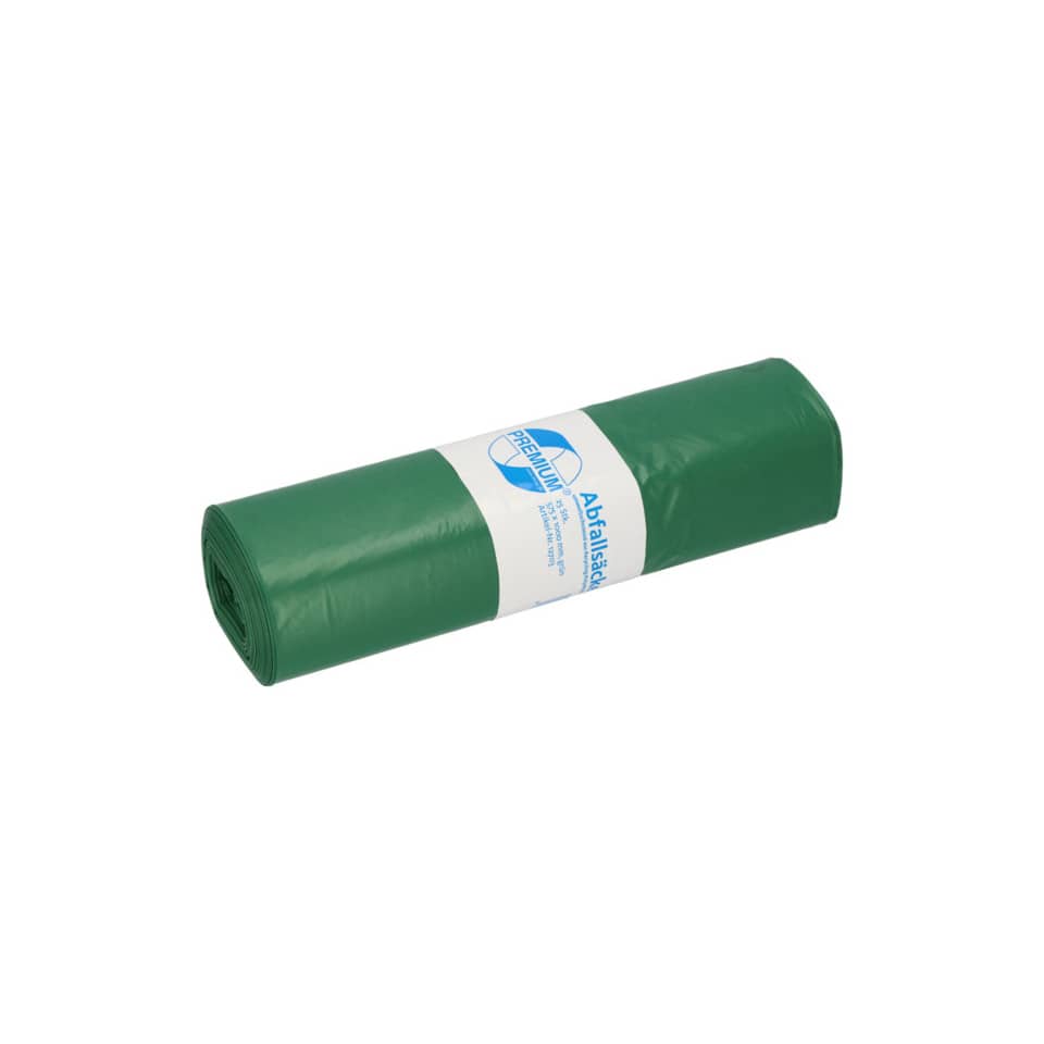 Müllsack Recycling - 70 Liter, grün, 25 Stück, Recycling-LDPE