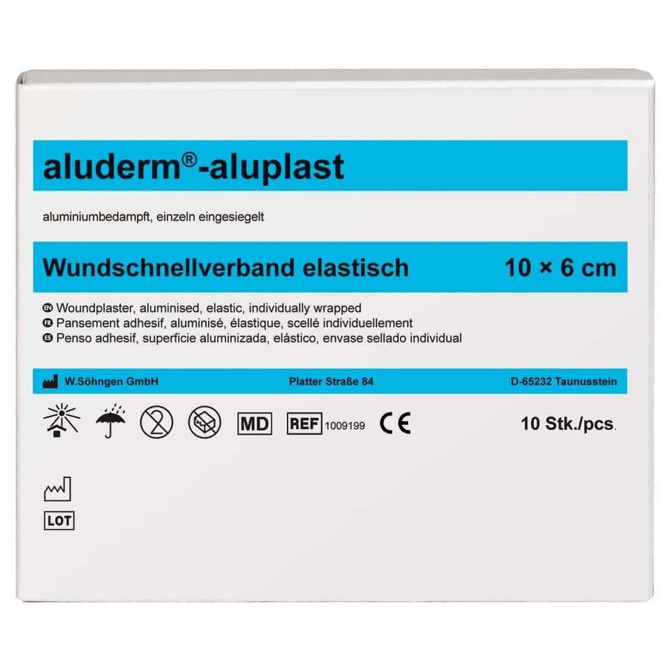 aluderm®-aluplast Wundpflaster  - elastisch, 6x10cm, 10 Stück