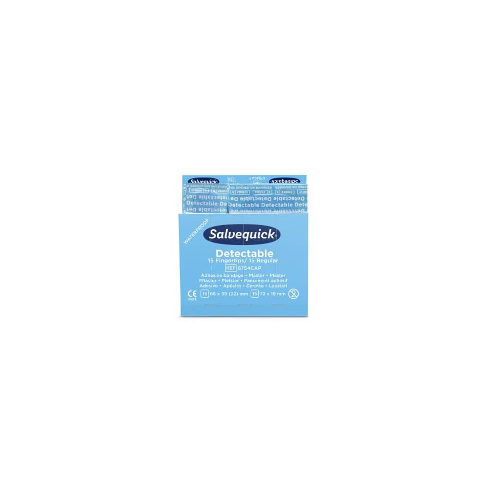 Fingerkuppen-Pflaster Nachfüllpackung - 6x 30 Stück, blau