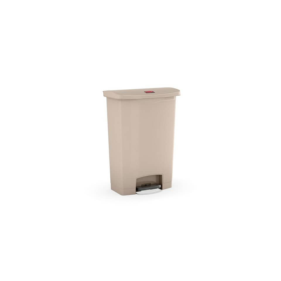 Slim Jim® Step-On-Tretabfallbehälter - 90 L, beige