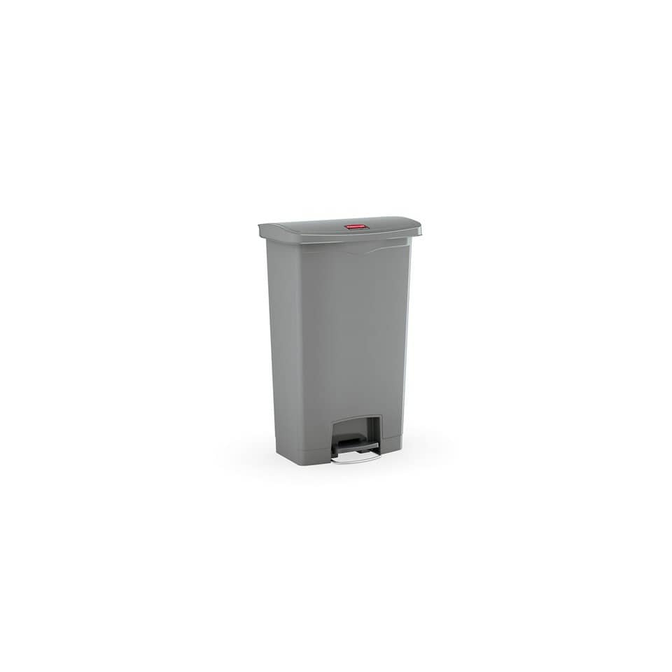 Slim Jim® Step-On-Tretabfallbehälter - 90 L, grau