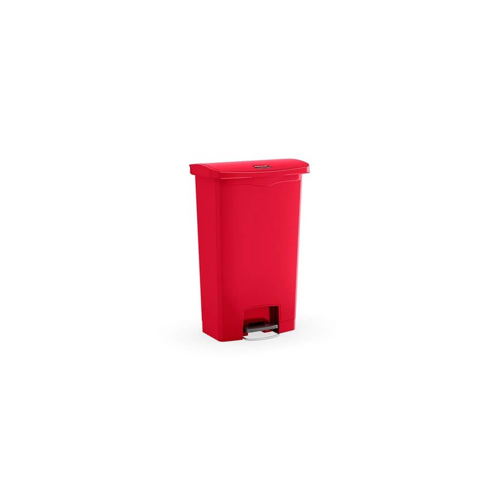 Slim Jim® Step-On-Tretabfallbehälter - 90 L, rot