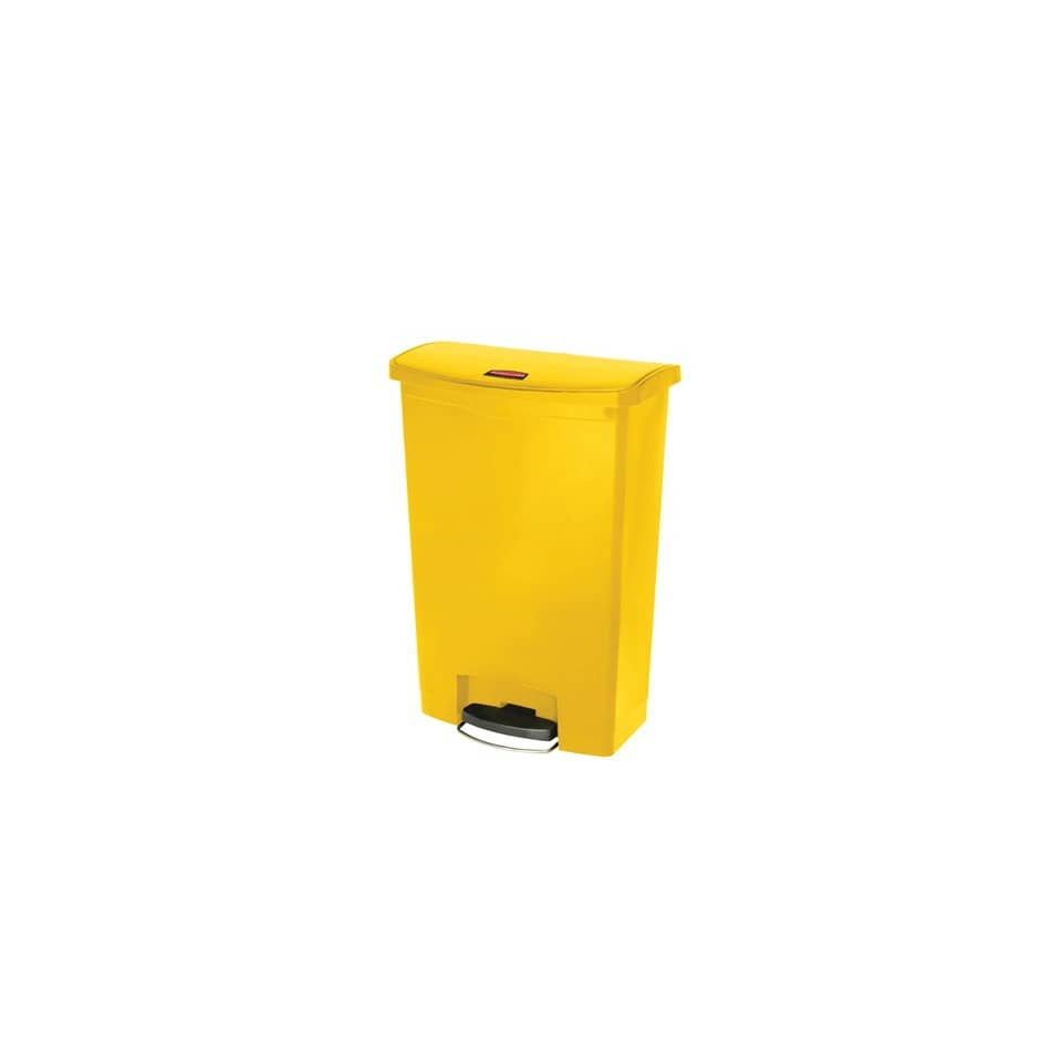 Slim Jim® Step-On-Tretabfallbehälter - 90 L, gelb