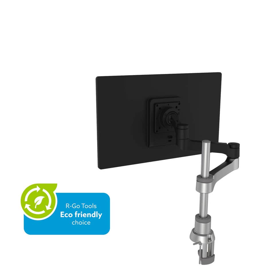 Zepher 4 Monitorarm - Tischhalterung, justierbar, 8 kg Tragkraft, schwarz/silber
