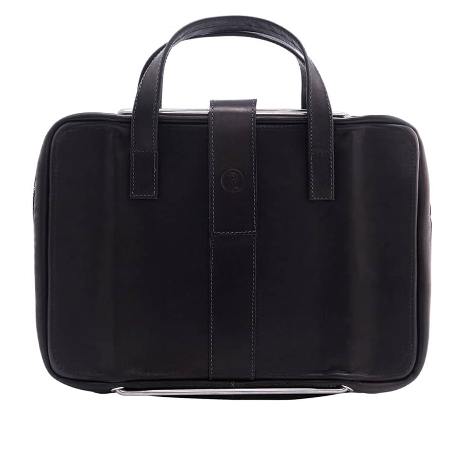 Laptoptasche Viva 15.6" - integrierter Laptop-Ständer, Leder, schwarz