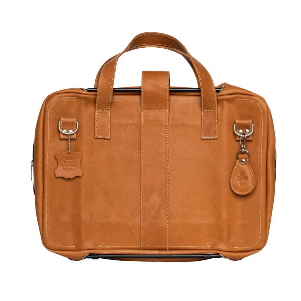 Laptoptasche Viva 15.6" - integrierter Laptop-Ständer, Leder, braun